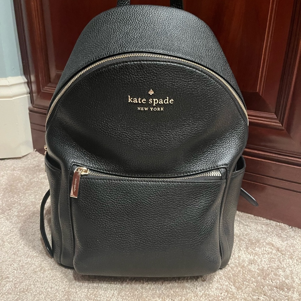 Kate Spade Black Leather Backpack - Picture 5 of 8